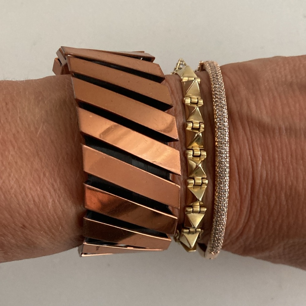 Vintage Oxidized Copper Cuff Bracelet Devil Wears Prada Style